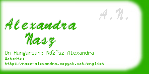 alexandra nasz business card